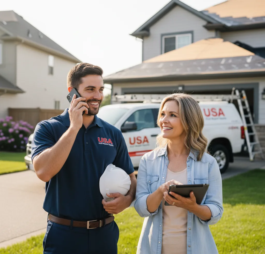 USA Roof Repair Experts customer support in Jamison